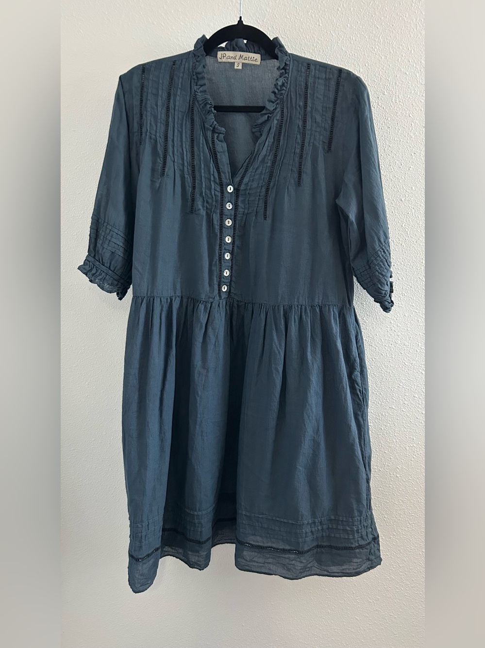 JP and Mattie Button-Front Mini Dress